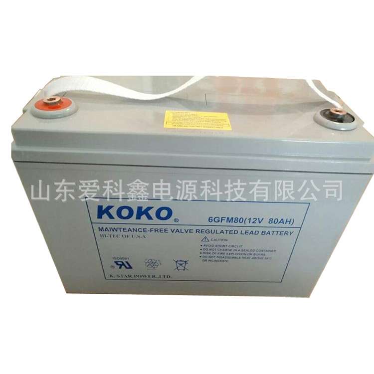 可可KOKO蓄电池6GFM120 12V120AH UPS铅酸蓄电池