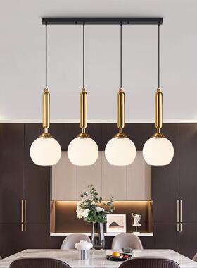 餐厅灯吊灯现代简约三头北欧风大气创意个性黑色吧台家用饭厅吊灯