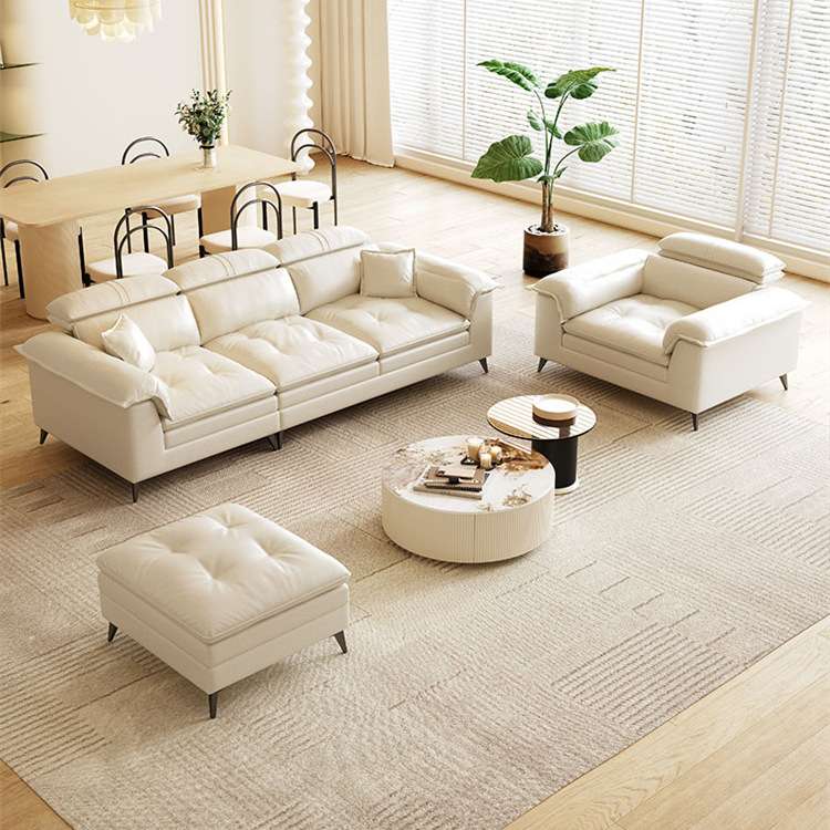 布艺沙发客厅组合现代简约小户型乳胶可拆洗免洗科技布直排沙发
