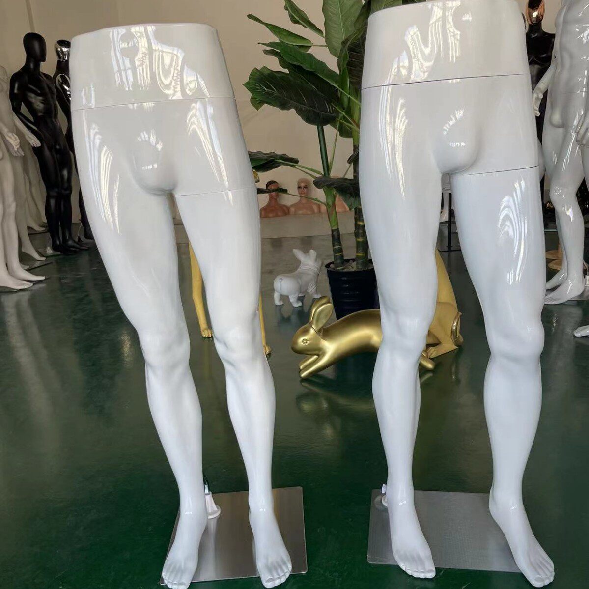 模下半身男女塑料展示架打底裤白色裤腿模仿真腿服装道具仿真人