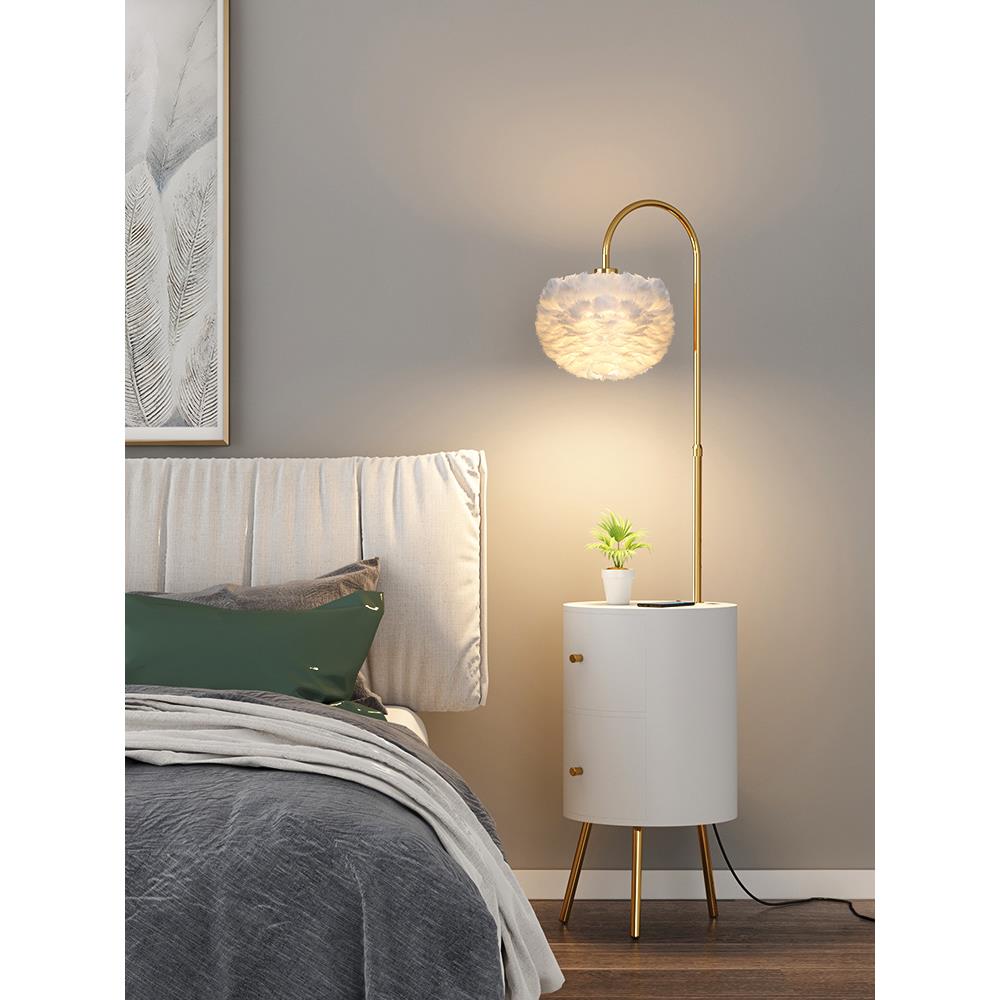 智能床头柜简约现代设计感小型极窄网红置物架窄柜卧室儿童床边柜