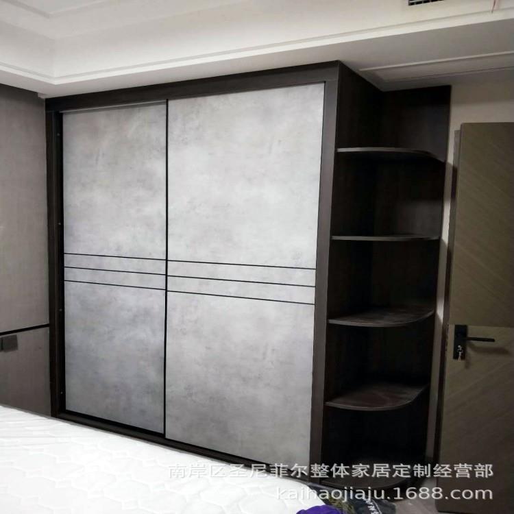 各种款式推拉门衣柜北欧极简地中海卧室多层板柜体材料