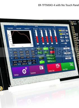 4.3寸TFTLCD彩色液晶显示屏配SSD1963控制板/并口/可配触摸屏