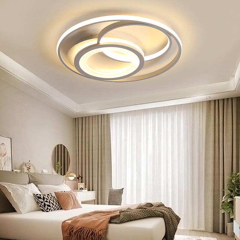 圆形吸顶灯北欧时尚大气房间现代简约餐厅铝材创意个性卧室LED灯