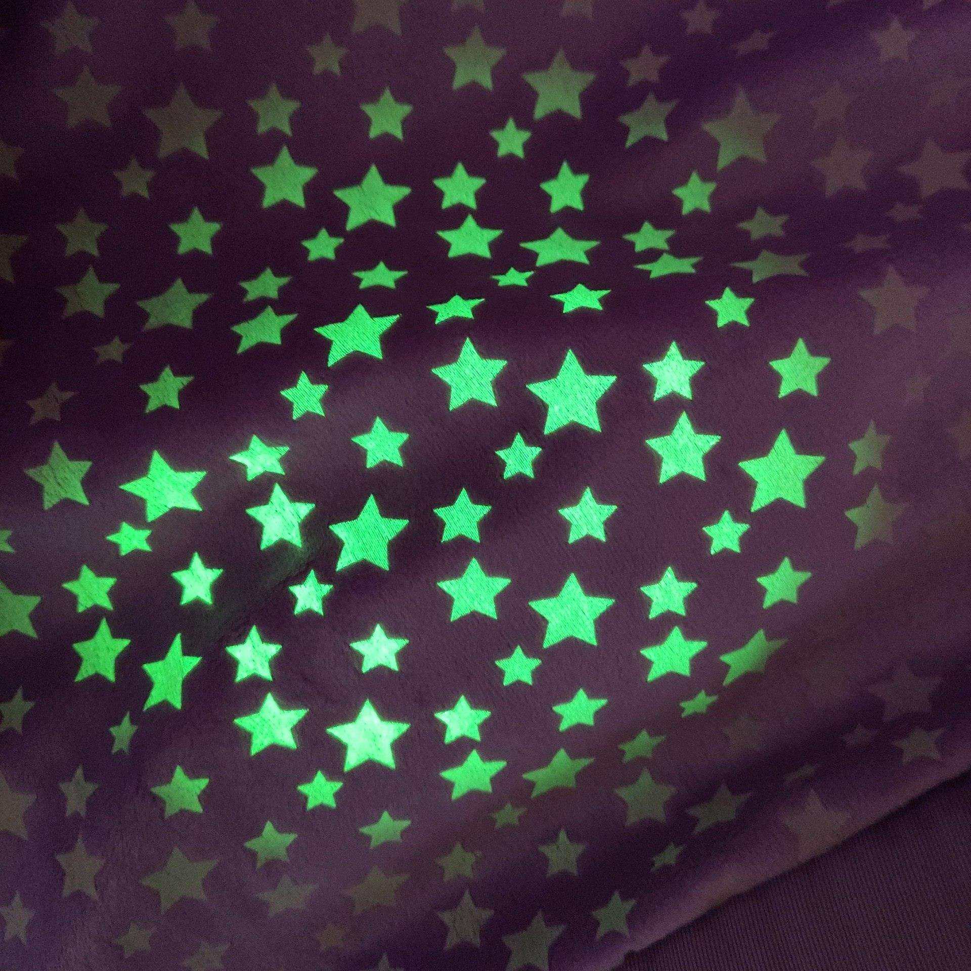 夜光水晶超柔发光毛绒布超柔短毛布感光变色布感温变色布