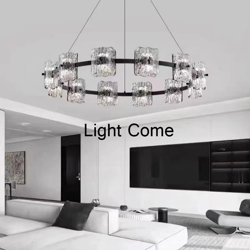 意式极简客厅吊灯现代简约树脂大厅灯设计师新款创意客厅主灯餐厅