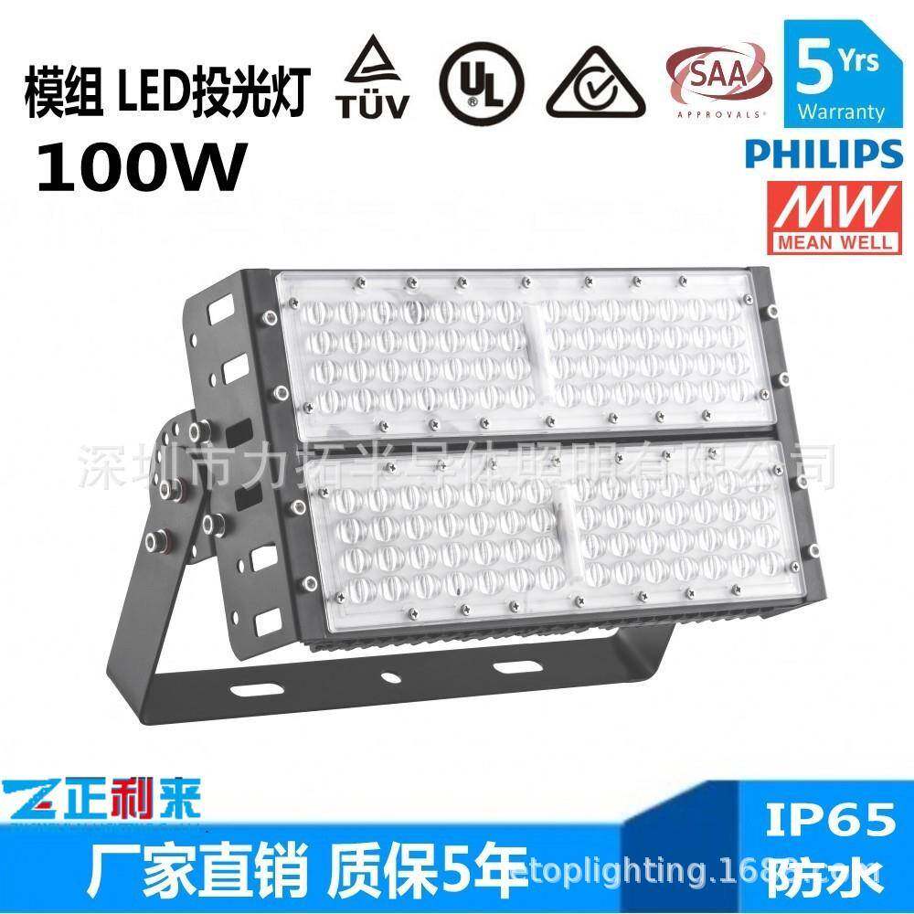 模组式100WLED投光灯，LED隧道灯LED高杆灯质保5年防水超亮