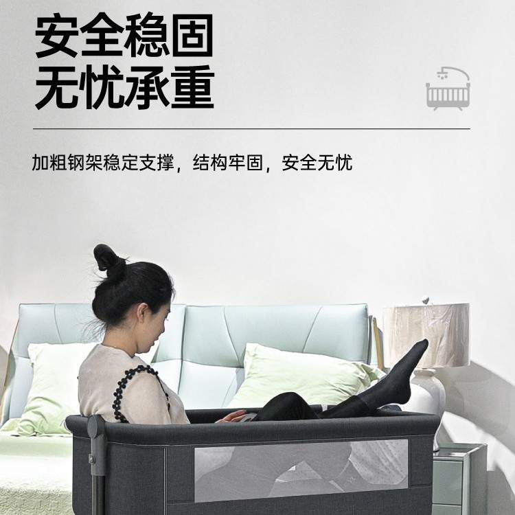 多功能便携式婴儿床可折叠可移动新生儿摇篮床欧式拼接大床宝宝床