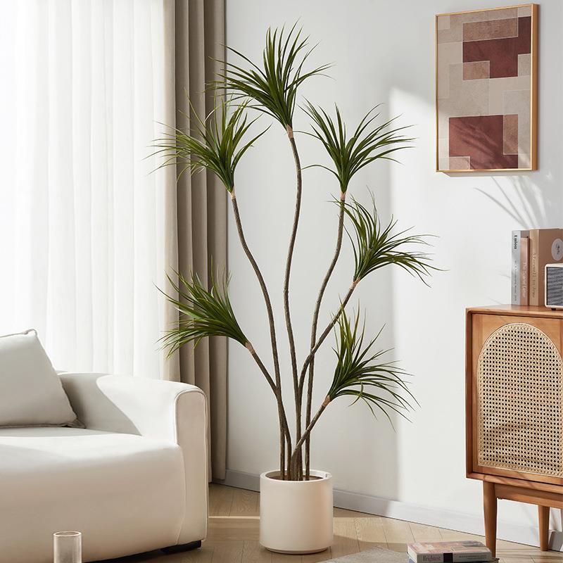 艺卉绿植千年木落地盆栽室内造景植物仿生龙血树客厅假树仿真花