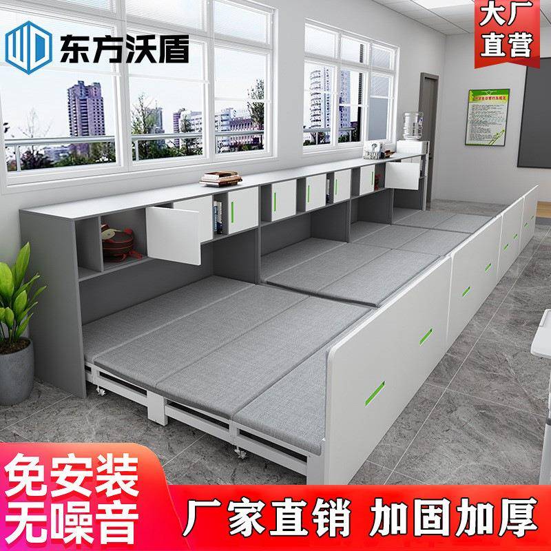 校用午休折叠床床柜一体入柜式折叠床办公室可折叠午睡床隐形床柜