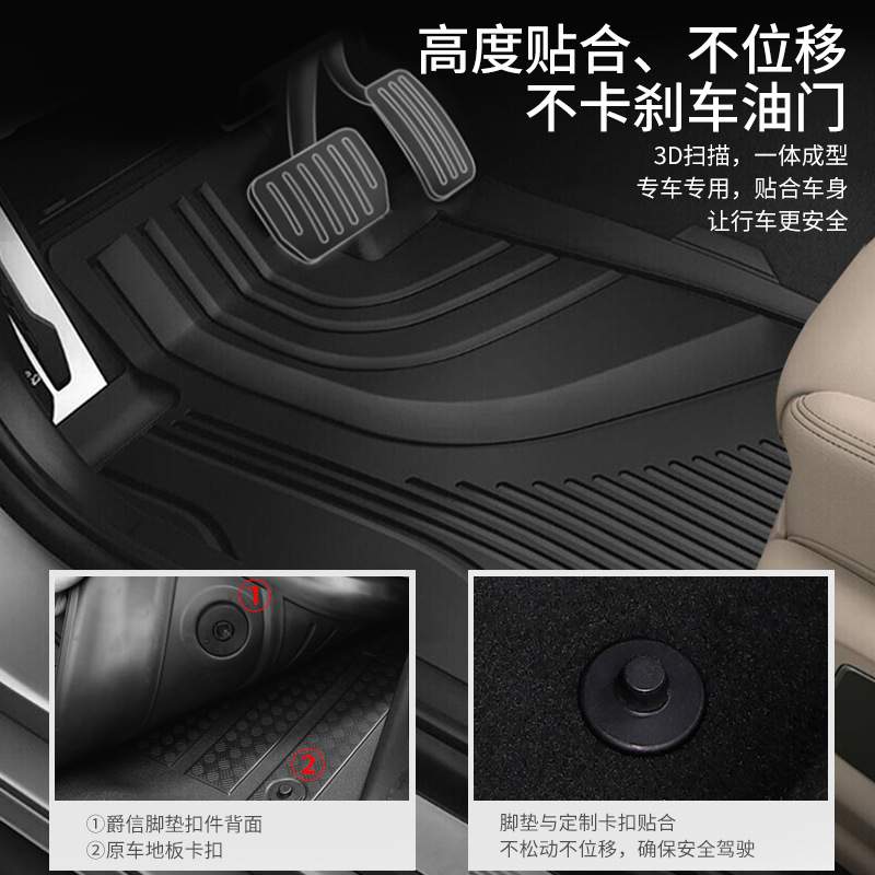 适用于林肯飞行家专车专用TPE汽车脚垫防水耐磨无异味大包围地毯