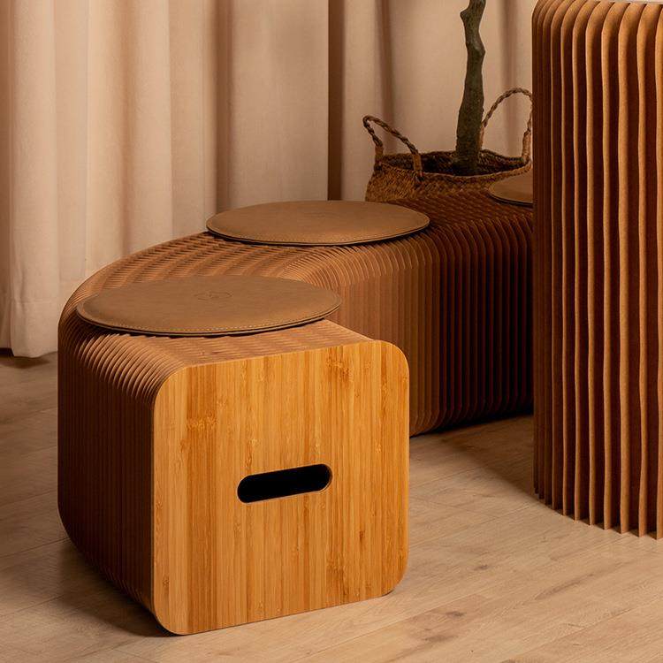 十八纸折叠凳伸缩沙发凳时尚纸凳子小户型家具矮长凳创意省空间