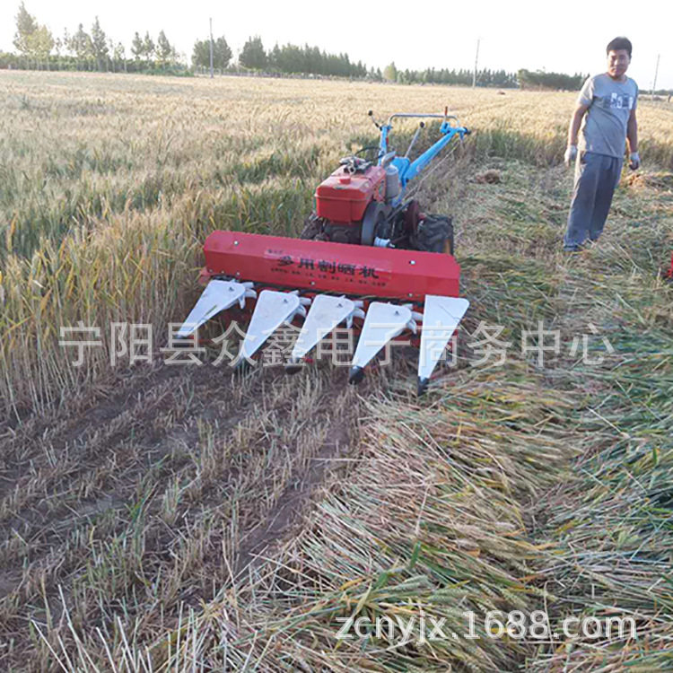 手扶车带玉米割晒机高杆油菜割晒机大豆小麦收割机手扶割晒机