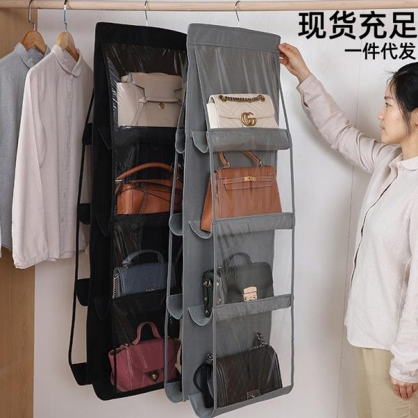布艺家用墙挂式衣柜宿舍神器置物袋厨子收纳架衣防尘包包收纳挂袋