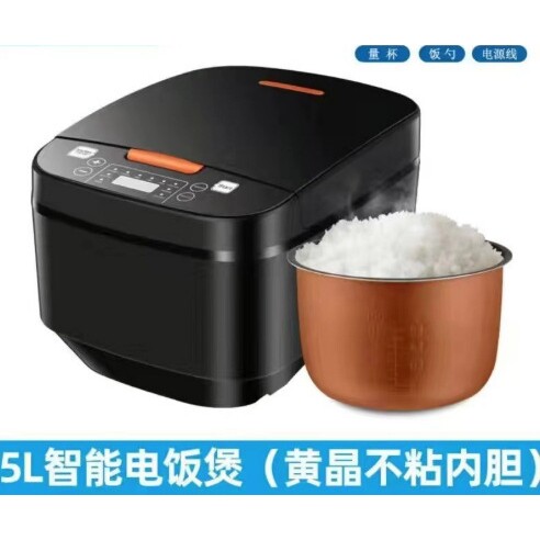 跨境家用5L多功能智能电饭煲英文不沾煮饭锅外贸欧规Rice cooker
