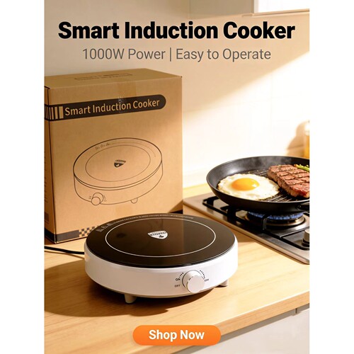 圆形火锅电磁炉小型定制越南英文家用款Induction Cooker