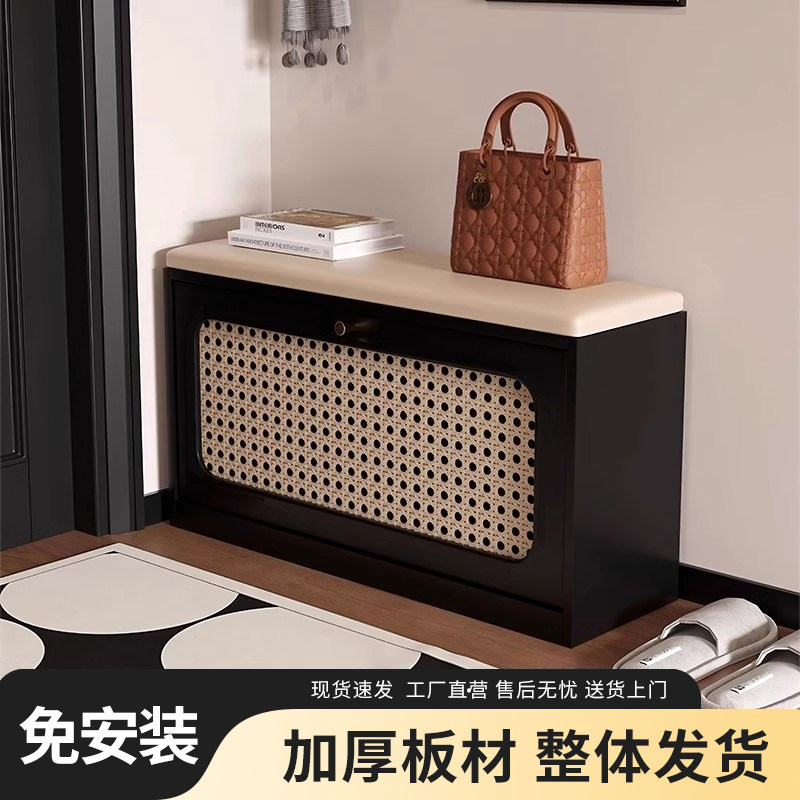 换鞋凳家用门口鞋柜坐凳一体入户鞋架可坐式穿鞋凳进门凳子包安装