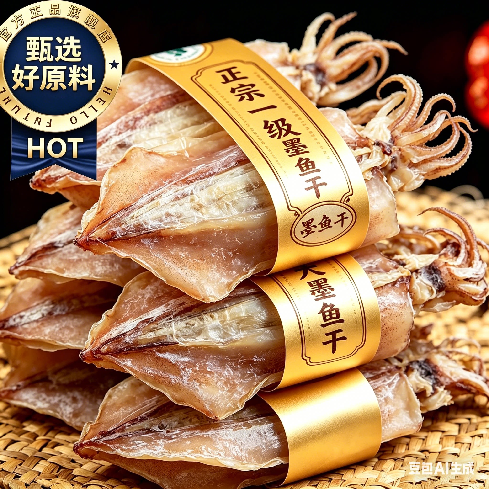 浙江舟山墨鱼干干货特级官方旗舰店墨鱼干煲汤即食小零食野生干货