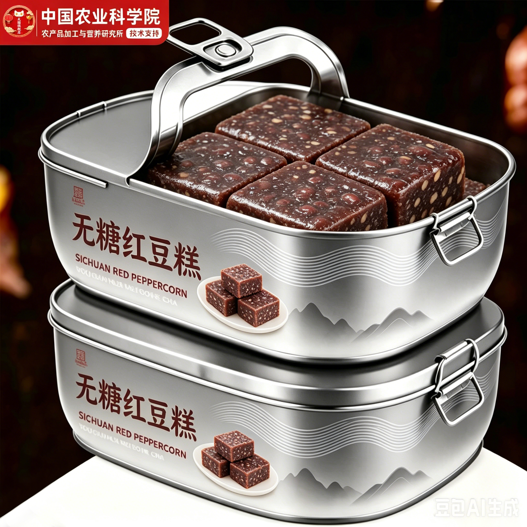 纯手工无糖红豆糕正宗官方旗舰店无糖精点心早餐健康零食食品糕点