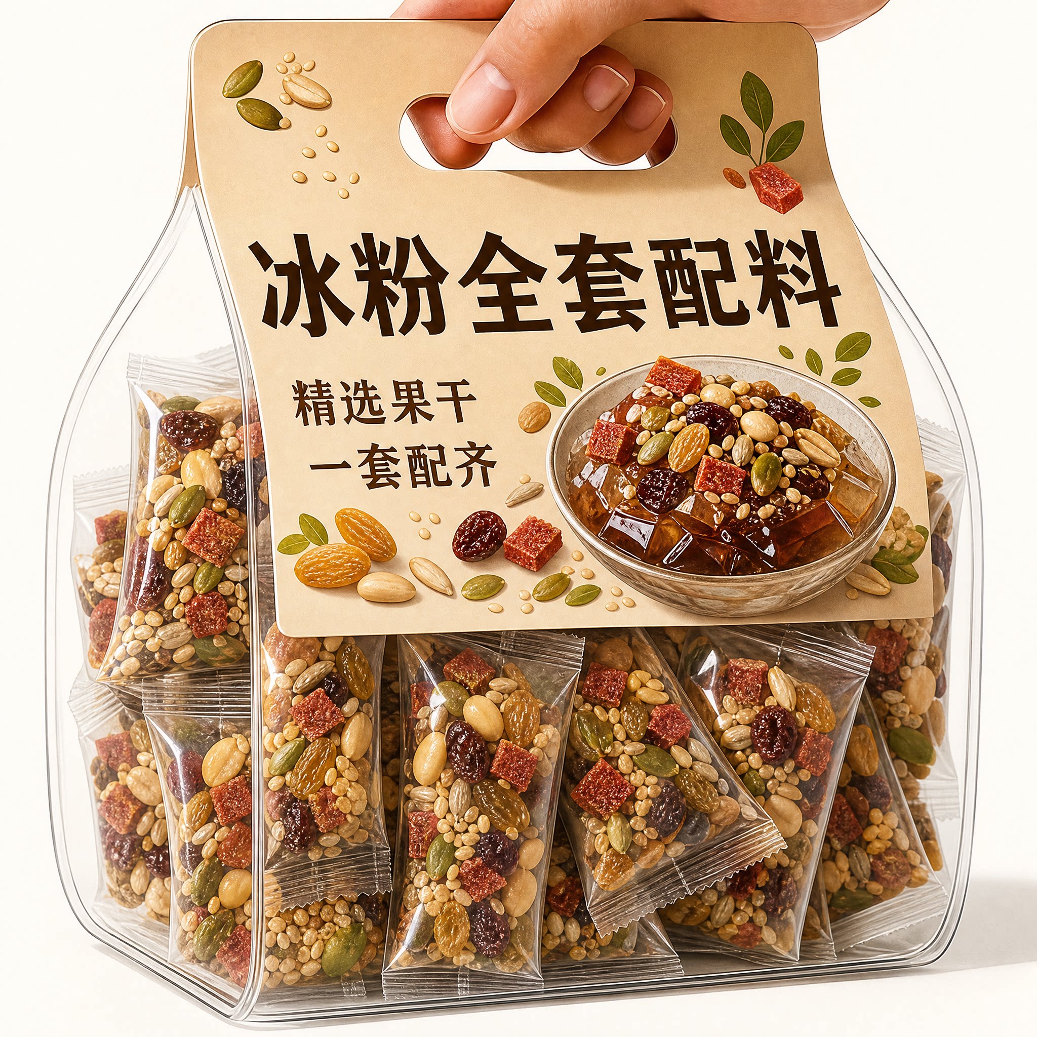 冰粉水果捞白凉粉小料全套商用图片