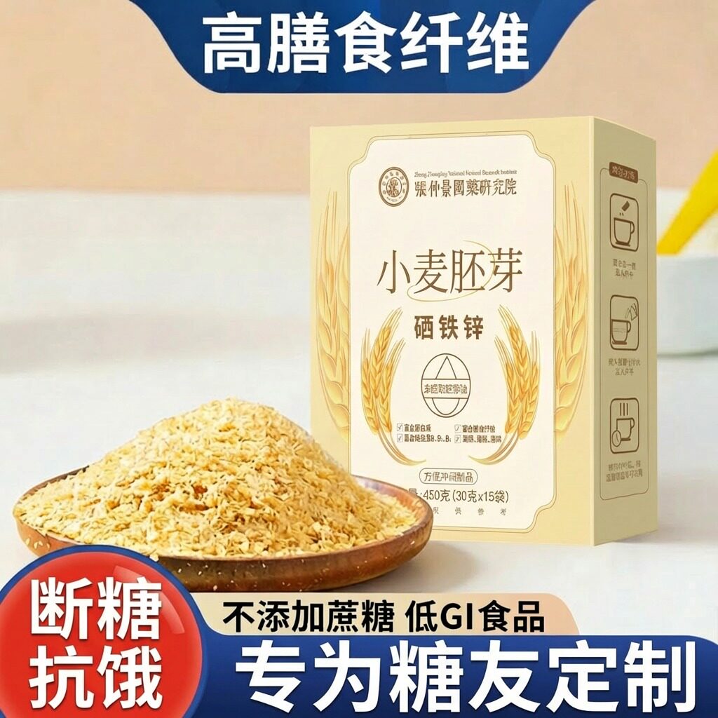纯小麦胚芽富硒原味无添加蔗糖优质正宗即食营养早餐粉官方旗舰店