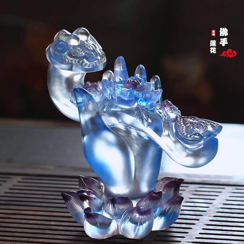 琉璃富贵佛手莲花如意摆件居家客厅桌面摆放装饰节日送礼