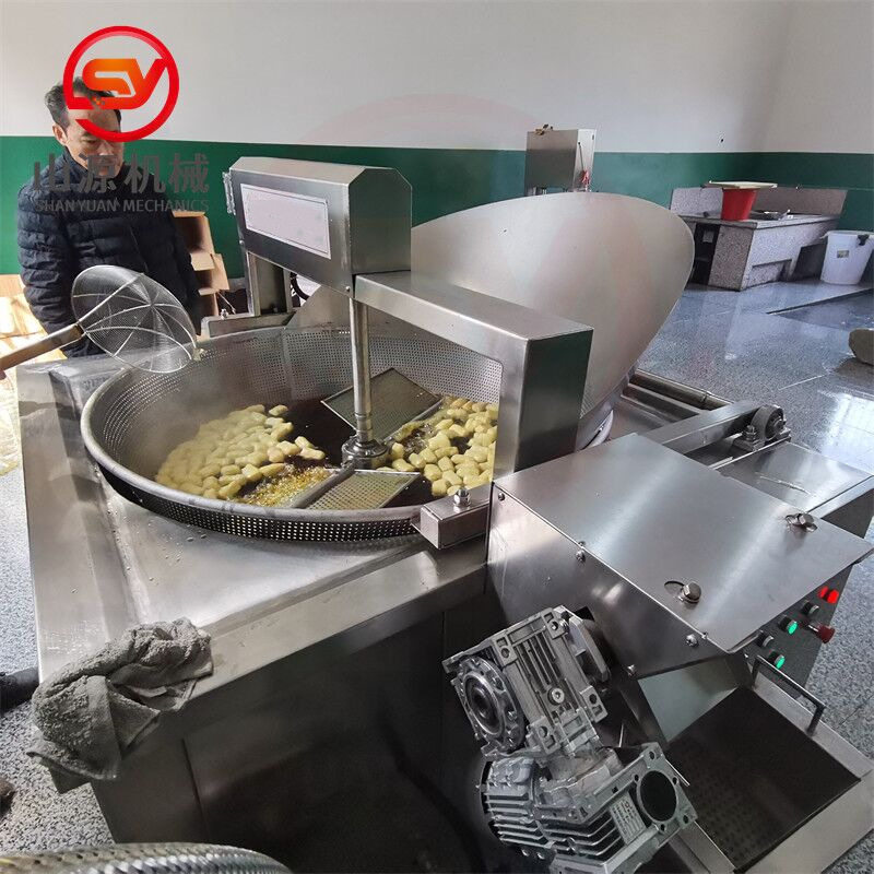 全自动鱼豆腐油炸机电加热油炸设备豆腐块油炸机器