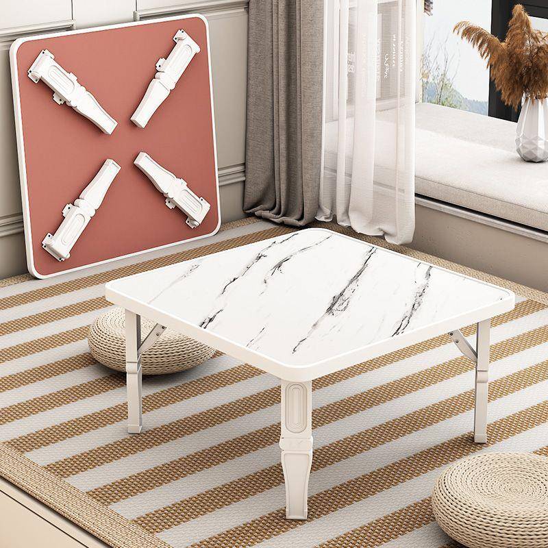 可折叠正方形炕桌家用多功能简易吃饭小方桌床上榻榻米飘窗矮桌子
