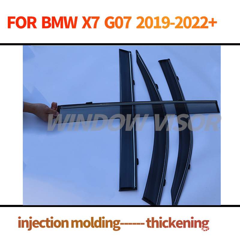 适用宝马X7车窗晴雨挡侧窗遮雨板BMW X7 G07 2019+ Window visors