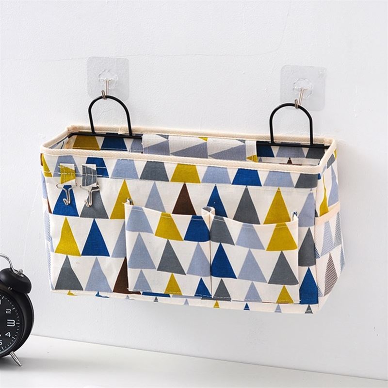 宿舍空间利用神器入户门墙上置物架小件物品收纳袋壁挂储物袋床边