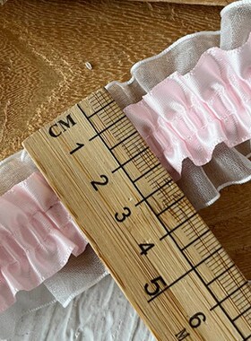 黑色蕾丝花边辅料高档丝带弹力带布料面料内搭弹力立体双层木耳弹