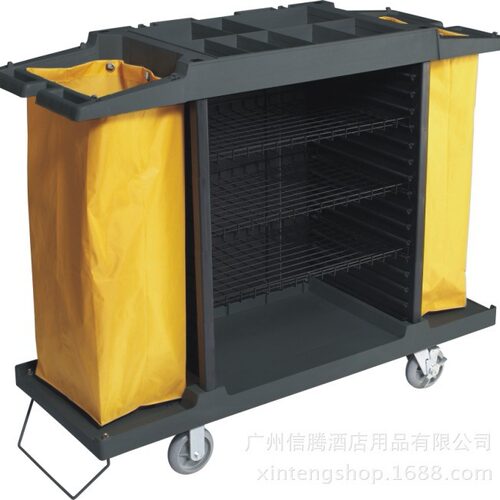 白云AF08169双边服务车酒店宾馆客房工作布草房口手推收集保洁车