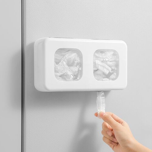 保鲜膜套收纳盒一次性家用厨房免打孔壁挂抽取式水槽过滤网收纳盒