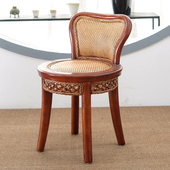 藤椅单人藤编椅子靠背椅休闲椅家用小椅子凳子圆凳矮凳编织滕靠椅