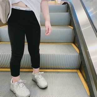 女童薄款棉质打底裤夏装小童春装女外穿春秋薄款洋气女孩裤子儿童