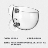 水草杯鱼缸草缸造景盆玻璃种植定植杯固定吸盘培育装 饰迷你摆件小