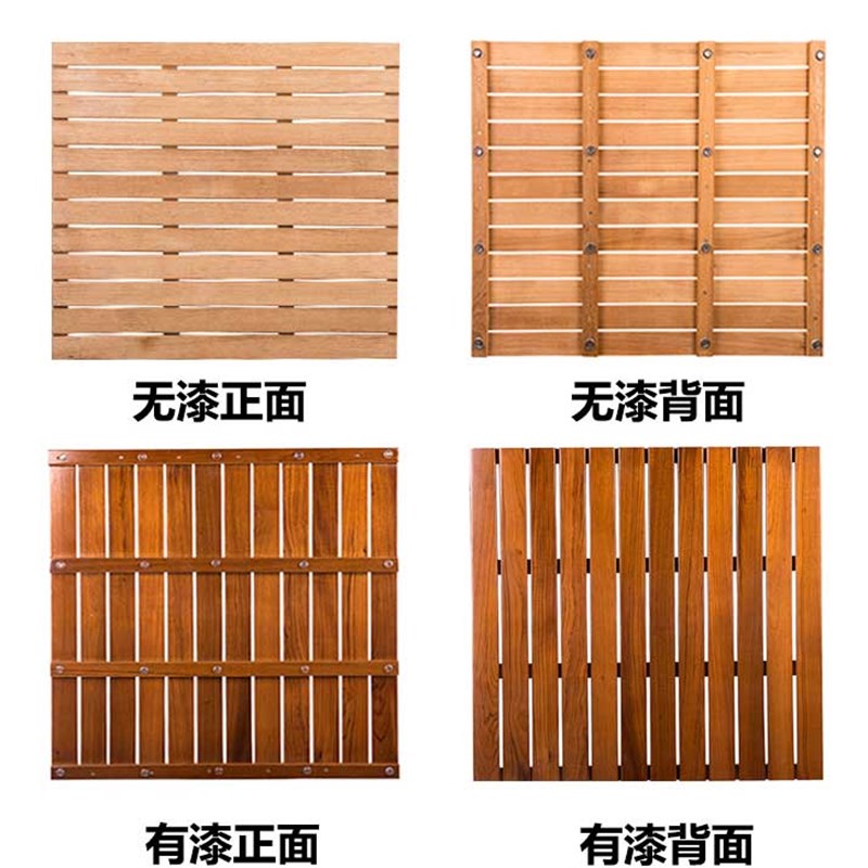 高档柚木淋浴地板淋浴房浴室卫生间防滑垫地垫防水防腐实木脚踏板