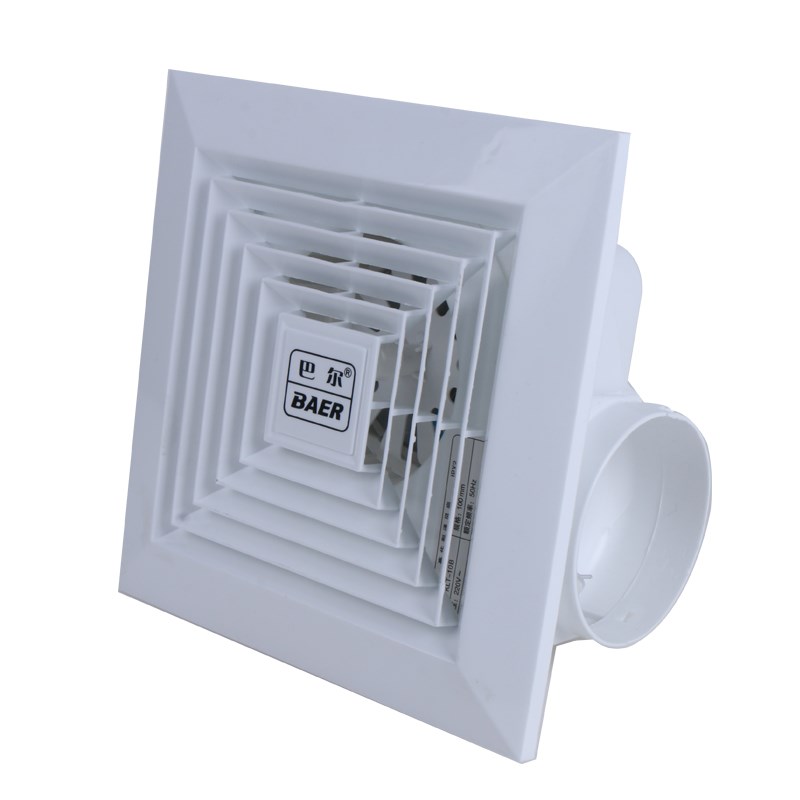 巴尔10寸家用厨房开孔23吸顶吊顶排风浴室卫生间换气排气扇KLT-16