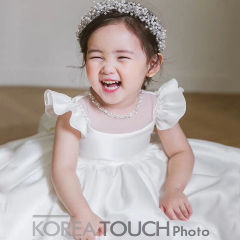 儿童礼服公主裙女童蓬蓬纱花童钢琴演出服生日主持人晚礼服女冬款