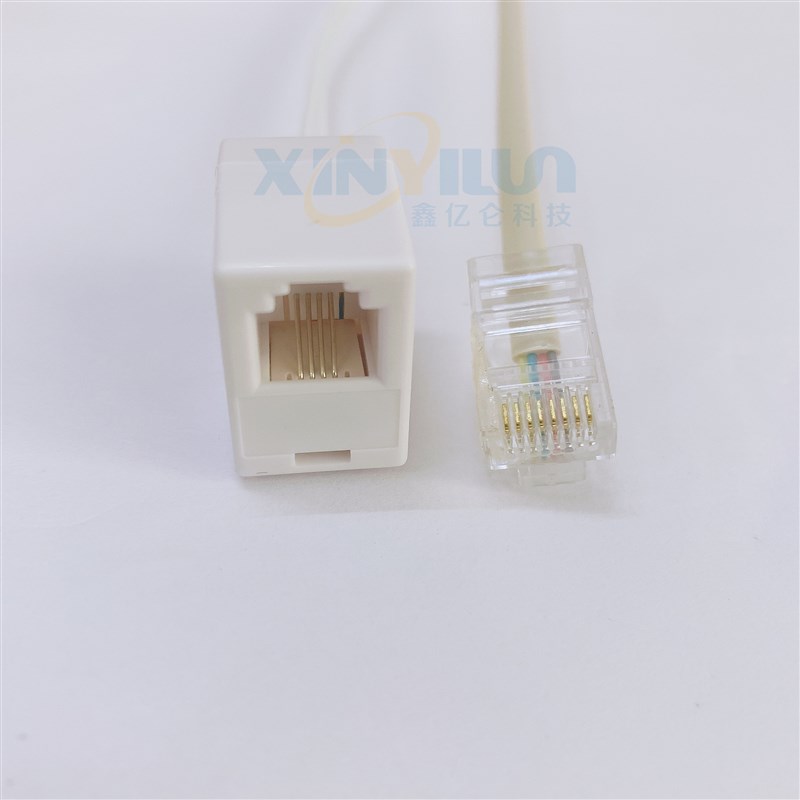 RJ45转RJ11 网络线转电话线 网络转电话 8P8C转6P4C  电话转接头