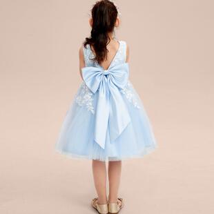 花童婚礼伴娘婚纱摄影公主裙小女孩生日宴会摄影钢琴演奏礼服短款