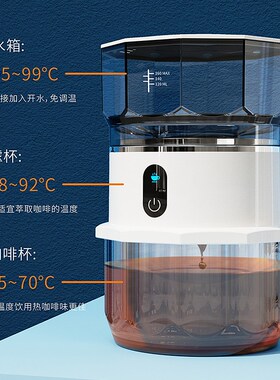迷你旋转美式咖啡机半自动办公室桌面滴漏便携户外旅行7号电池款