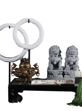 新中式创意玄关摆台组合软装搭配摆件客厅餐边柜酒店样板房展示品