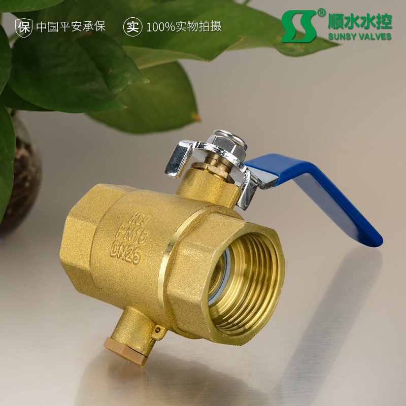 黄铜测温球阀暖气加厚热力螺纹丝扣4分6分1寸DN15DN20热量表球阀