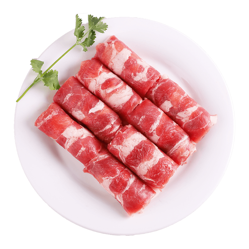 伊赛清真精品肥牛卷500g*4盒 谷饲生鲜调理牛肉卷火锅涮锅食材
