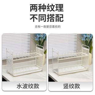 厨房置物架沥水碗盘架台面多功能水槽边双层家用储物柜碗碟收纳架