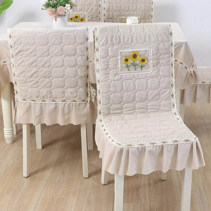 防滑连身椅子套罩现代简约餐桌布餐椅垫套装加厚凳子套一体餐椅套