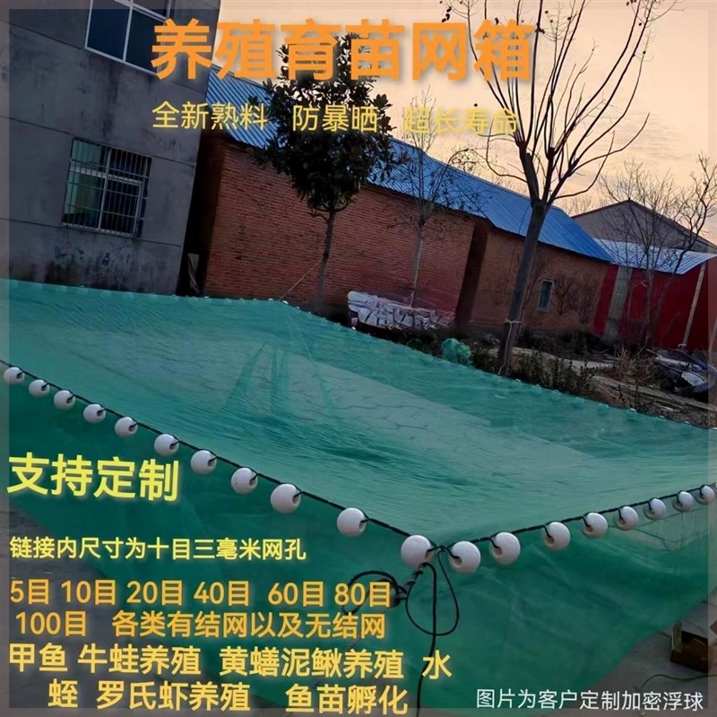 【10目网箱】2024新款养鱼存箱鱼苗网箱加厚育苗网箱水产养殖