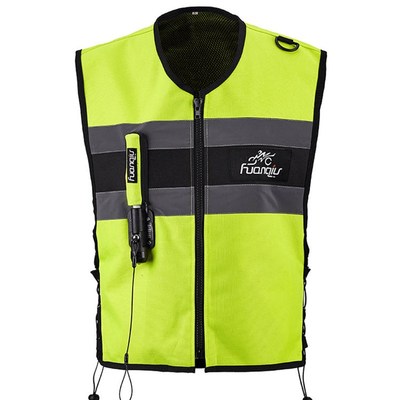 新款摩托车机车气囊背心赛车安全装备服骑行充气防摔智能反光马甲