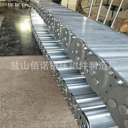 新品新款TL桥式全封闭i钢链拖铝 机床金属不锈钢拖链电缆钢制拖品